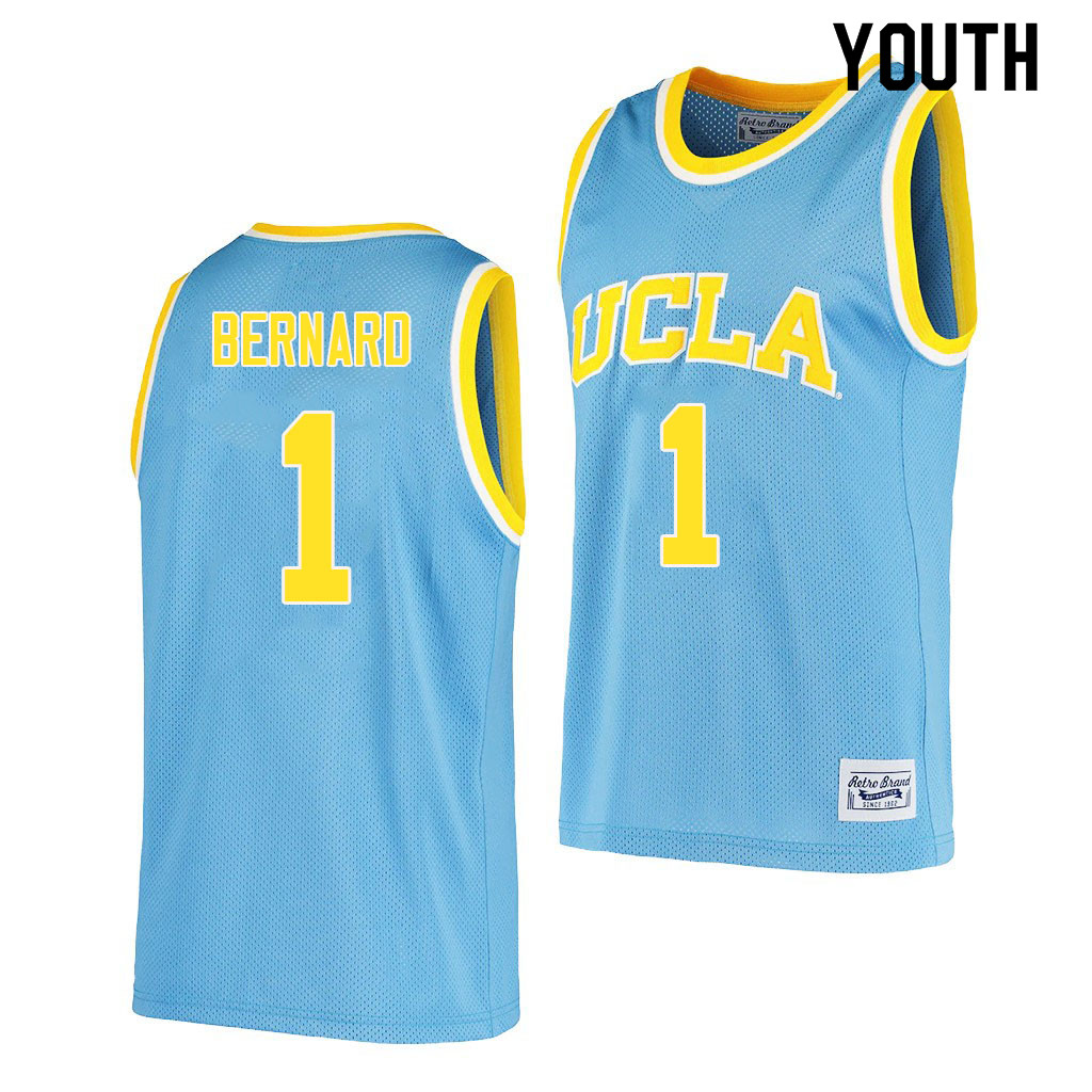Youth #1 Jules Bernard UCLA Bruins College Jerseys Sale-Retro Blue - Click Image to Close